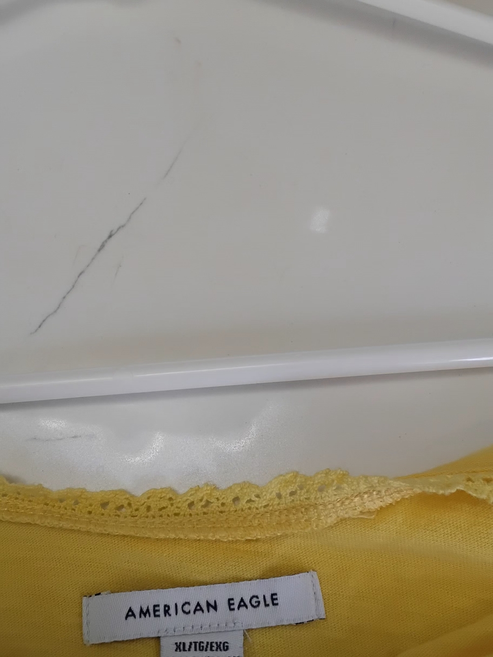 American Eagle Sunshine Summery, Beachy Yellow Lace-Trim Dress - Picture 4 of 5